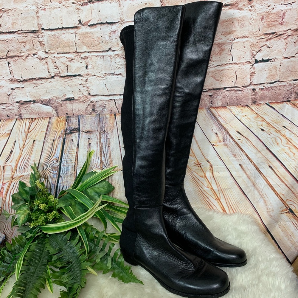Stuart Weitzman Nappa 5050 Black Over The KneeBoot - Picture 3 of 8